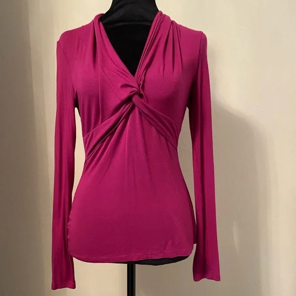 Elegant Ann Taylor Fuchsia Top - Picture 1 of 4